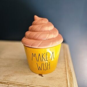 Rae Dunn Yellow and Pink Wish Candle Holder